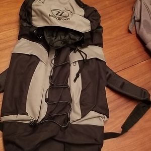 Highlander nylon 2 tone padded backpack